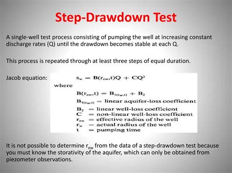 draw down testing